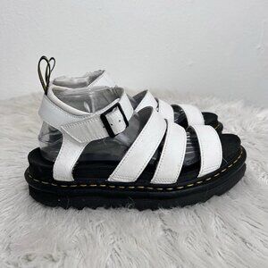 Dr. Martens White Strappy Sandals